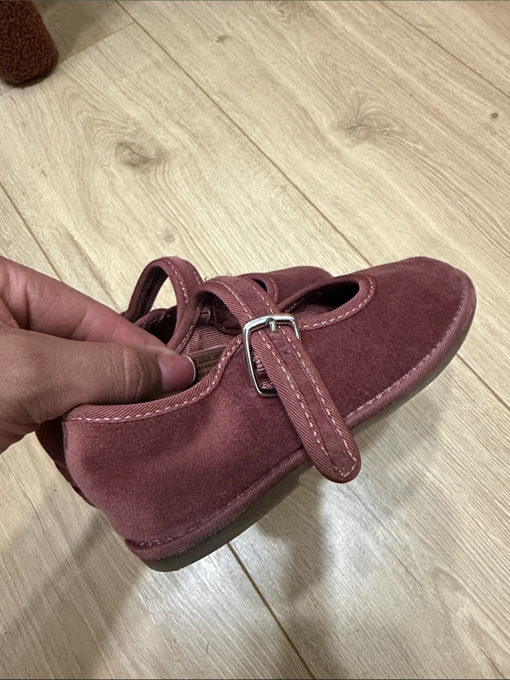 Zara Suede Kids Mary Jane Shoes - Picture 2 of 9